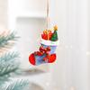 Santa Claus Hanging Pendants Christmas Tree Decor Resin Festive Decorations for Home Party Xmas DIY Gifts