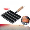 ZISIZ Cast Iron Vertical Double Sausage Grill Pan