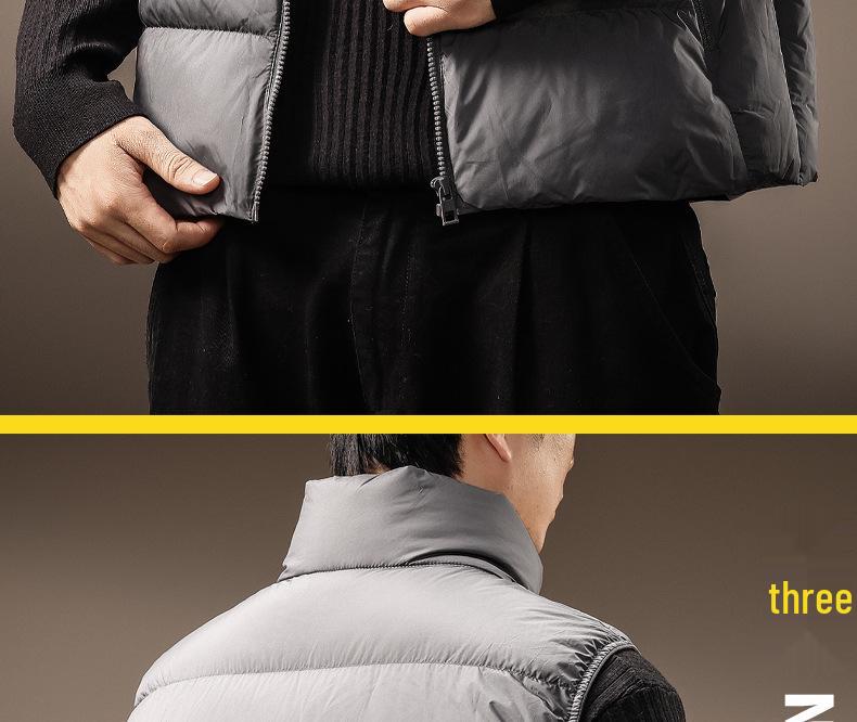 Men's Trendy Stand Collar Down Vest - Autumn/Winter Warm Workwear Jacket