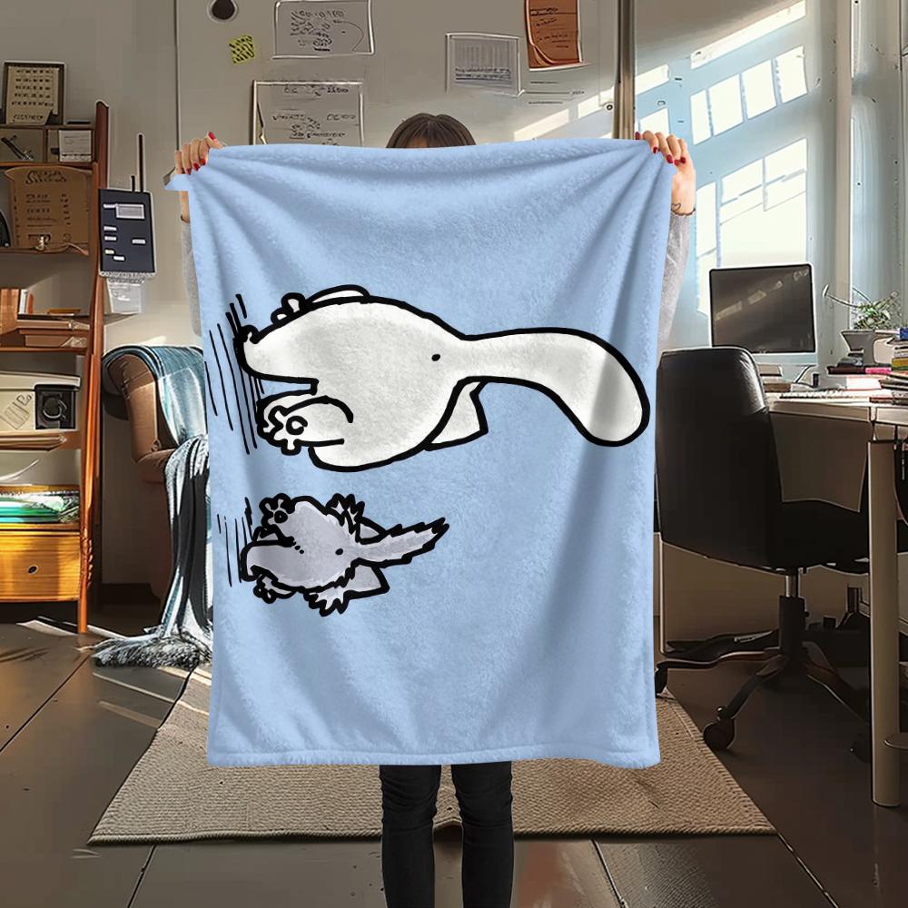 1 Pezzo Coperta in Flanella con Stampa Simon's Cat, Alta qualità Confortevole per Tutte le Stagioni, Decorazione per la Casa, Calore e Comfort, Perfetta per Regali di Natale