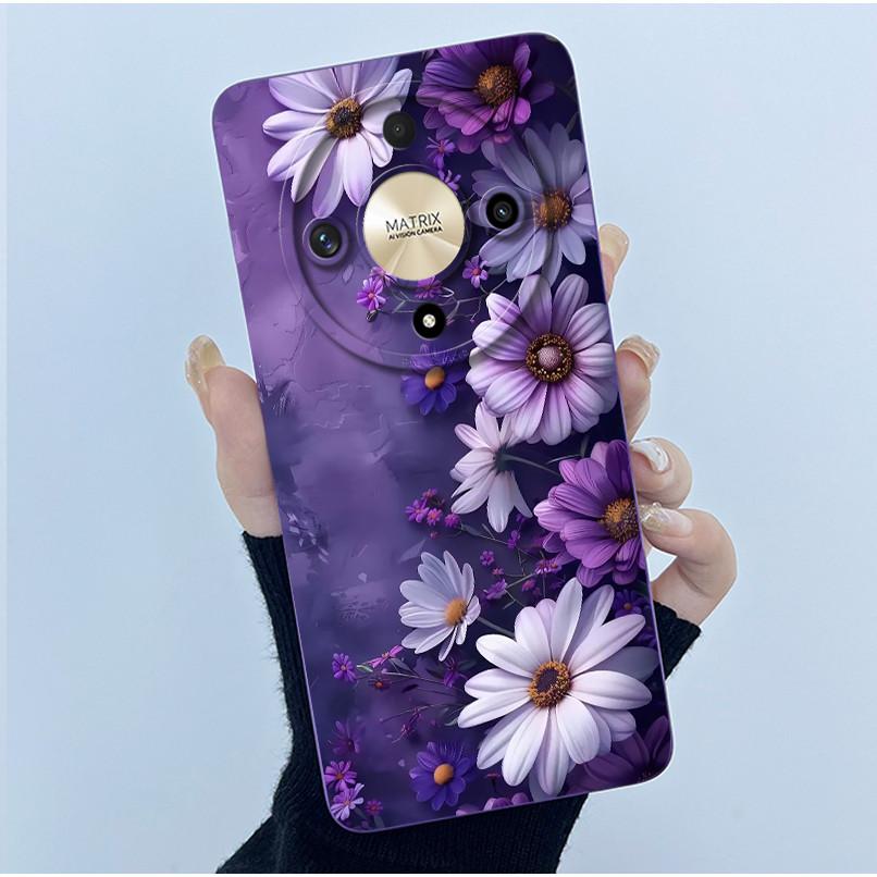 For Honor Magic5 Lite 5G Case Simplicity flower Silicone Soft Back Cases For Magic6 Lite 5G Cover Magic 5Lite 6Lite Bumper Shell