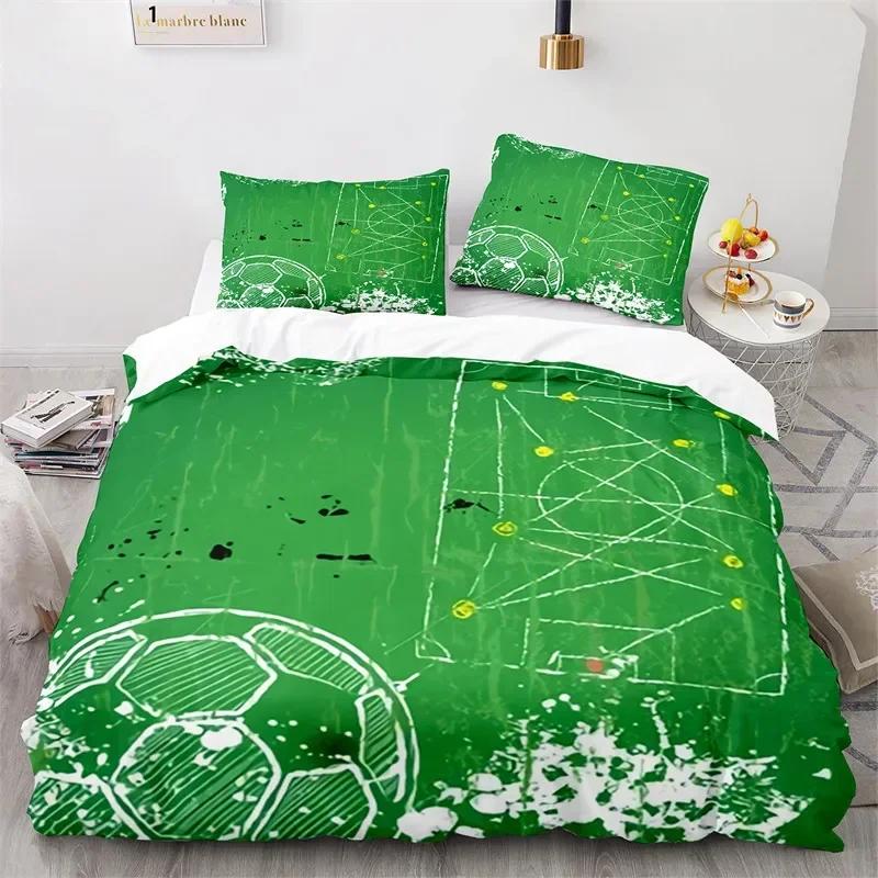 3D Fußball Aquarell Fußball Bequeme Bettdecke Bettbezug Kissenbezug Bettwäscheset Kinder Schlafzimmer Dekoration Heimtextil