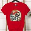 Vintage Opossum Wave Classic Tshirt Women Funny Possum Gift Retro Flower Wave Opossum Tshirt Female Cute Opossum Lover Tees