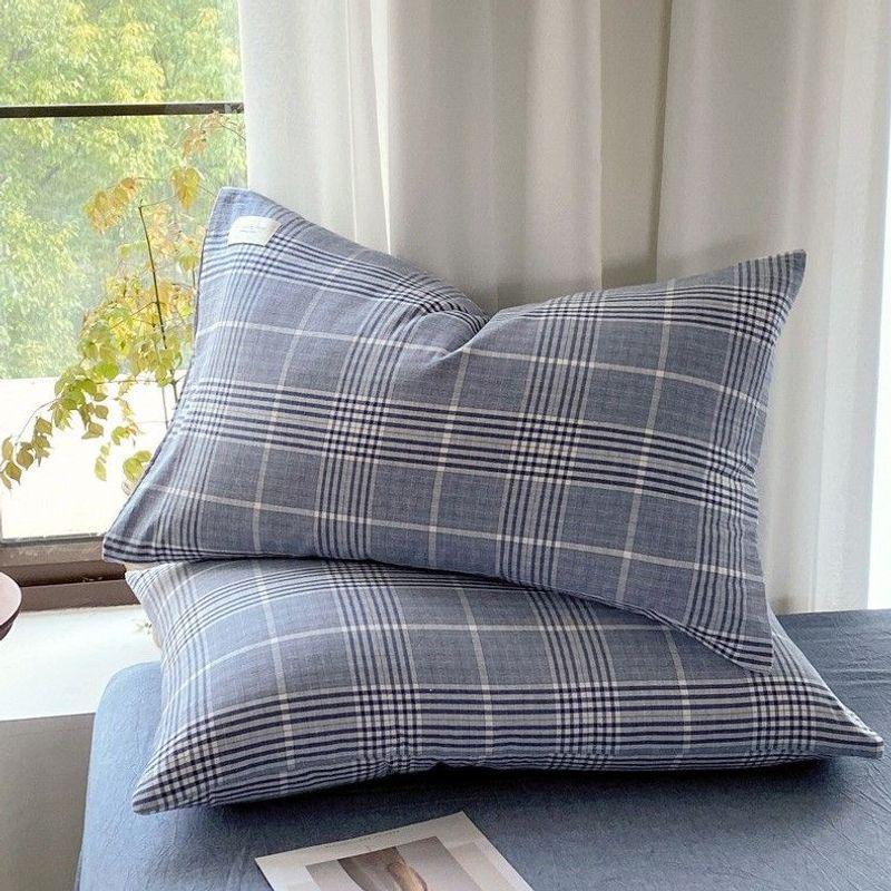 Premium 100% Cotton Pillowcase Pair 48x74cm for Home or Student Use