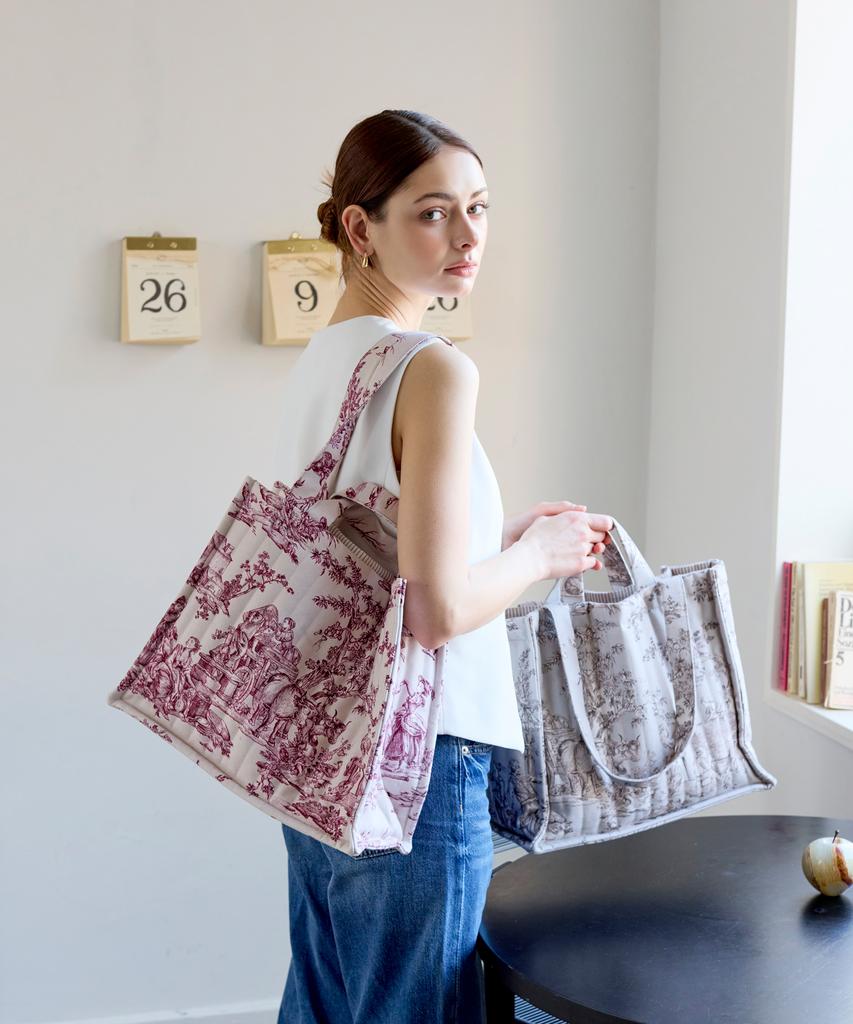 Billiontem Easy Peasy Quilted Bag (Burgundy)