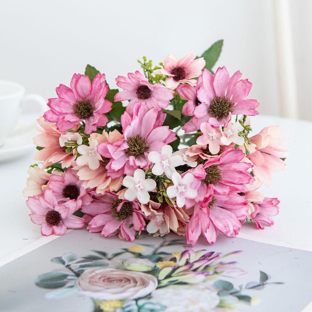 1/3pcs Silk Artificial Flower Daisy Christmas Wedding Bridalbouquet Home Vase Outdoor Garden Bonsai Festival DIY Gift Decoration