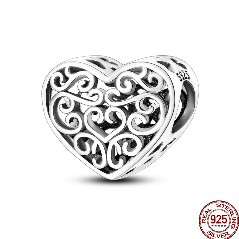 Copper Shiny Zircon Classic Classical Flower Series Charm Beads Suitable Fit 3Mm Original Charm Bracelet