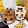 Capybara And Cute Raccoon Plush Backpack Ideal For School Durable Versatile Carrying