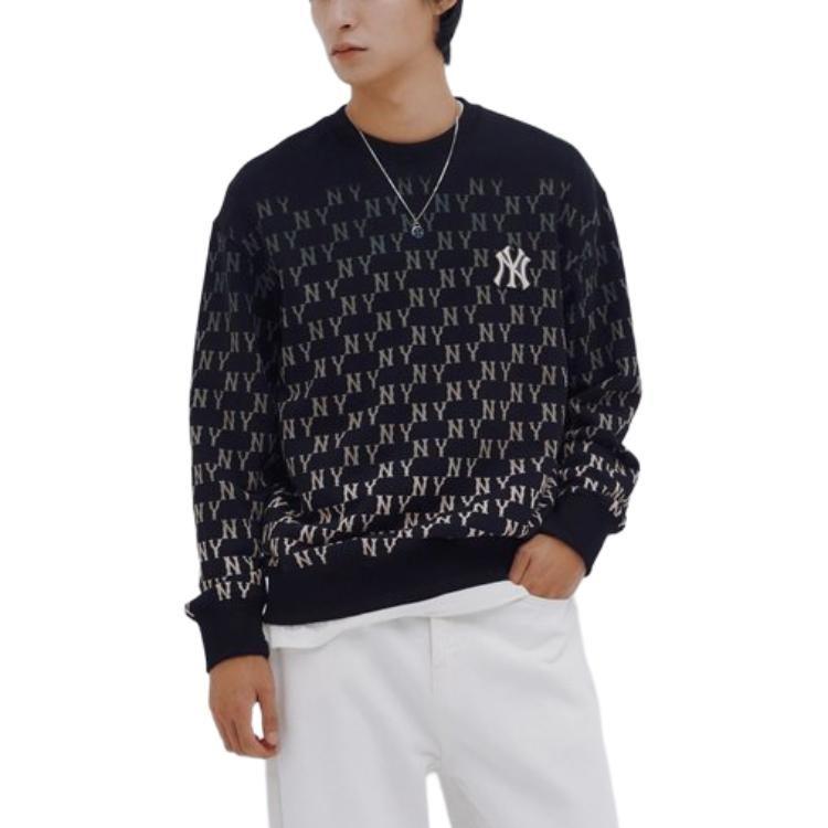 MLB Sweatshirts Unisex Black Crew Neck Moderate Regular 3AMTM1334-50BKS