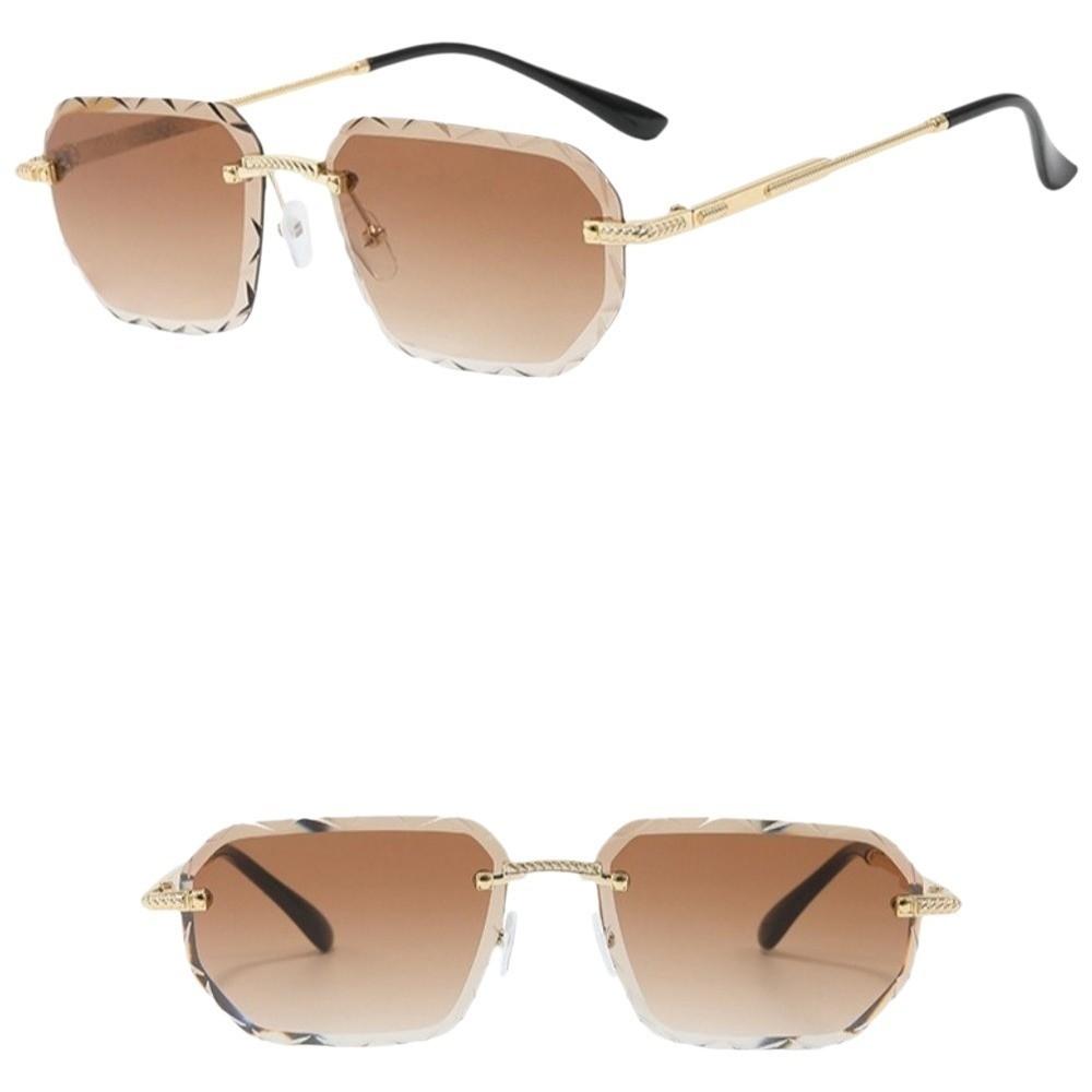 UV 400 Rimless Sunglasses Frameless Driving Eyewear Fashion Men Sunglasses  Female