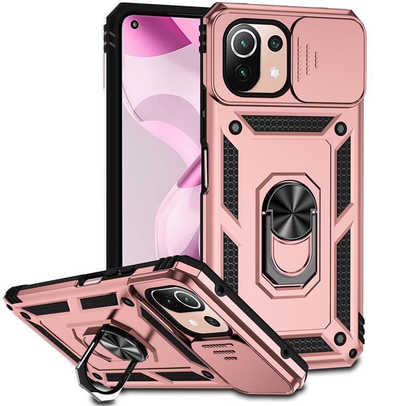 Full Cover For Xiaomi 11 Lite 5G NE Case Mi 11 Lite 5G NE Push Window Magnetic Phone Holder Case For Xiaomi 11 Lite 5G NE Case