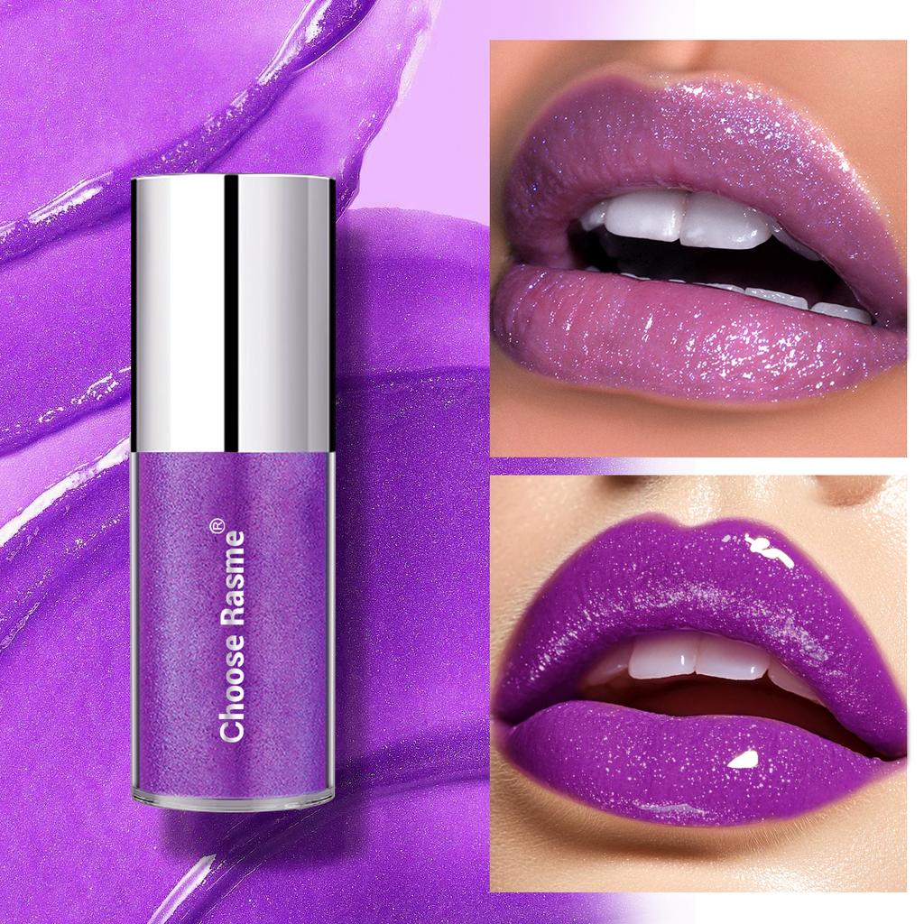 Pearlescent Lip Gloss Lipstick Shining Enchanting Lip Glaze Lasting Ball Party Green Purple