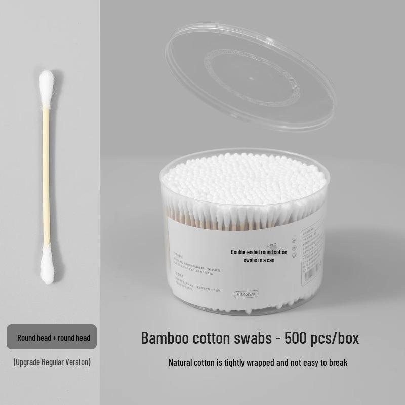 Double-Headed Cotton Swabs: Hygienic Ear Cleaners with Fine Pointed Tips for Makeup, Disposable, Boxed