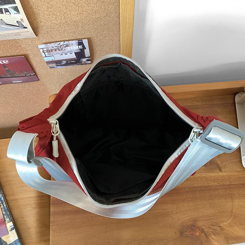 Solid Color Large Capacity Shoulder Bag Women's Crossbody Bag Men Commuter Tote Bag