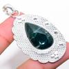 Indian Moss Agate Gemstone Handmade 925 Sterling Silver Jewelry Pendant 2.48"