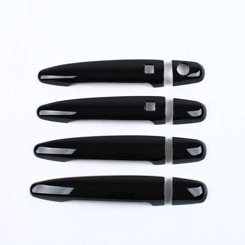 For Toyota Highlander Kluger XU40 2008 2009 2010 2011 2012 2013 ABS Chrome Carbon Black DOOR HANDLE COVER TRIM CAR ACCESSORIES
