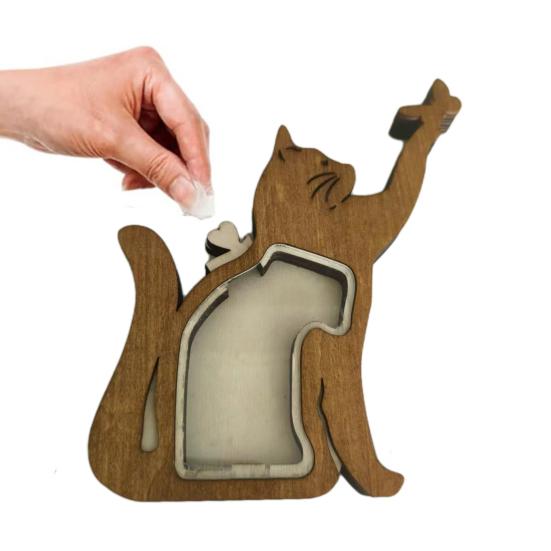 Cat Hair Keepsake Box Wooden Dog Hair Storage Box Pet