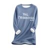 Women's  And Winter Large Size Loose Printed Top Thickened And Lamb's Wool Warm And Fitted Bottom Shirt