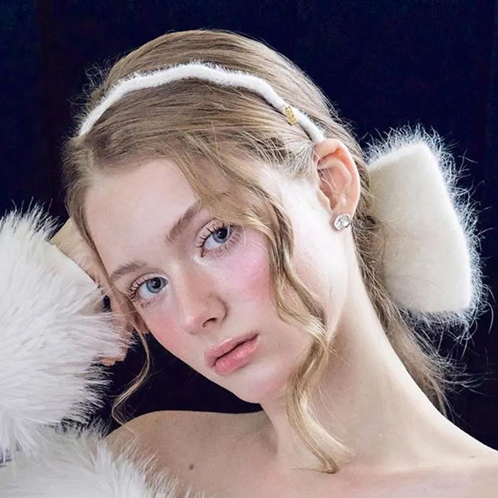 Wave Angora Hairband JP-25-146HB Yellow
