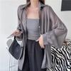Women's Lightweight Summer Ice-Silk Sun-Protective Shirt with Flowing Drape, Solid-Color Top