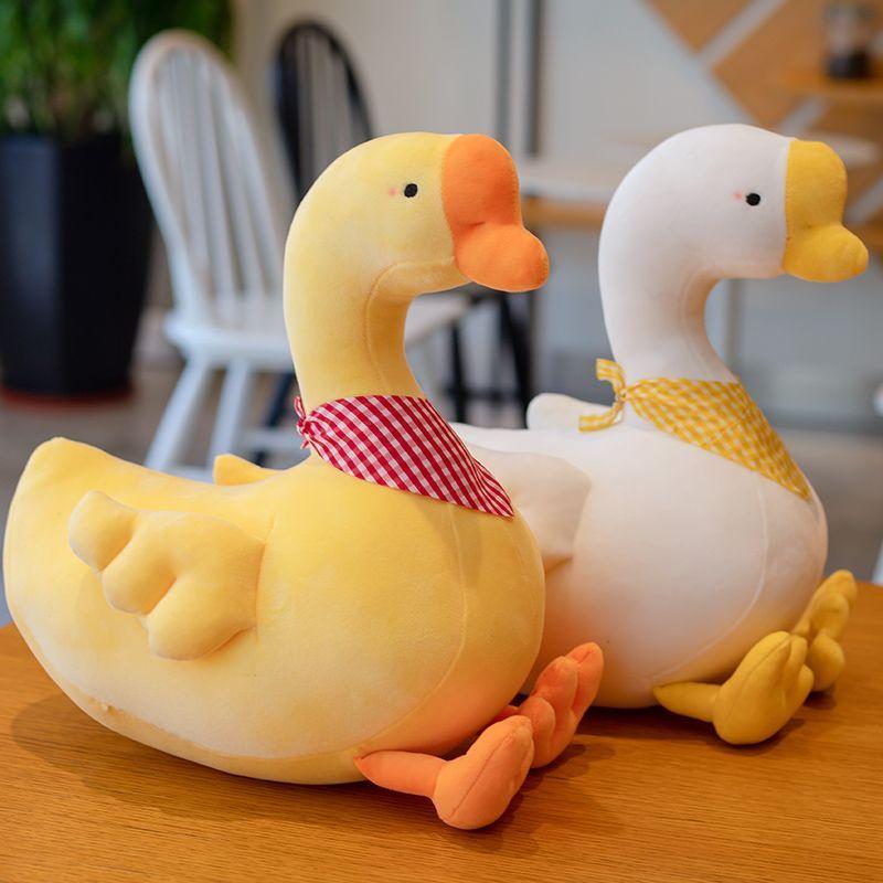 Cute Duck Plush Toy Soft Stuffed Plush Doll Fluffy Yellow White Duck Pillow For Kids Kawaii Plush Toy For Children Birthday Gift