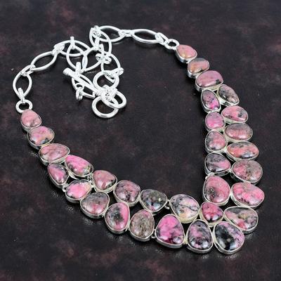 Collier en argent sterling 925 fait main avec améthyste (45,7 cm) AMN-668