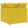 Modular Sofa Corner Module with Cushions Light Yellow 100 Cm