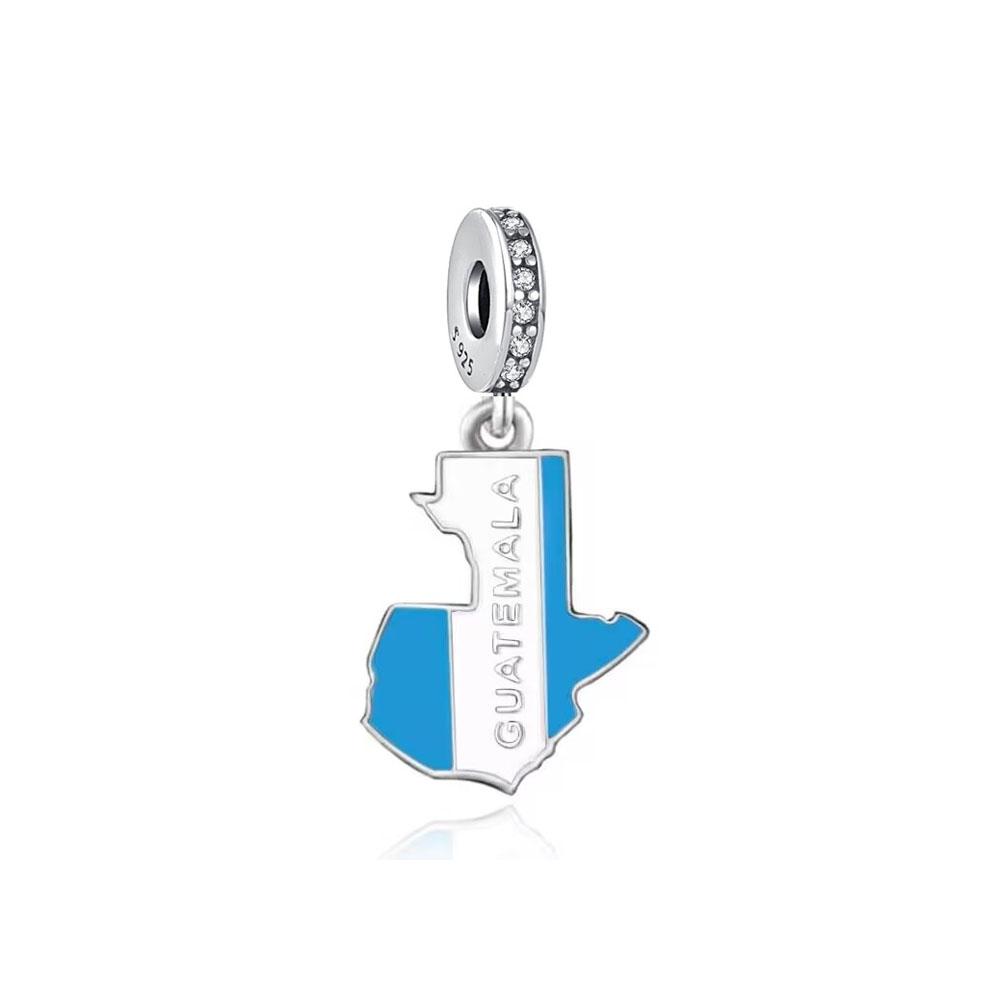 Sales National Flag Charm Cameral Beads Pendant Fit Decoration Original Bracelet DIY Women S925 Silver Accessory Gift Amulet