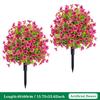 Violet Eucalyptus Garden Stake: Realistic Faux Flower Decoration with Ground Peg