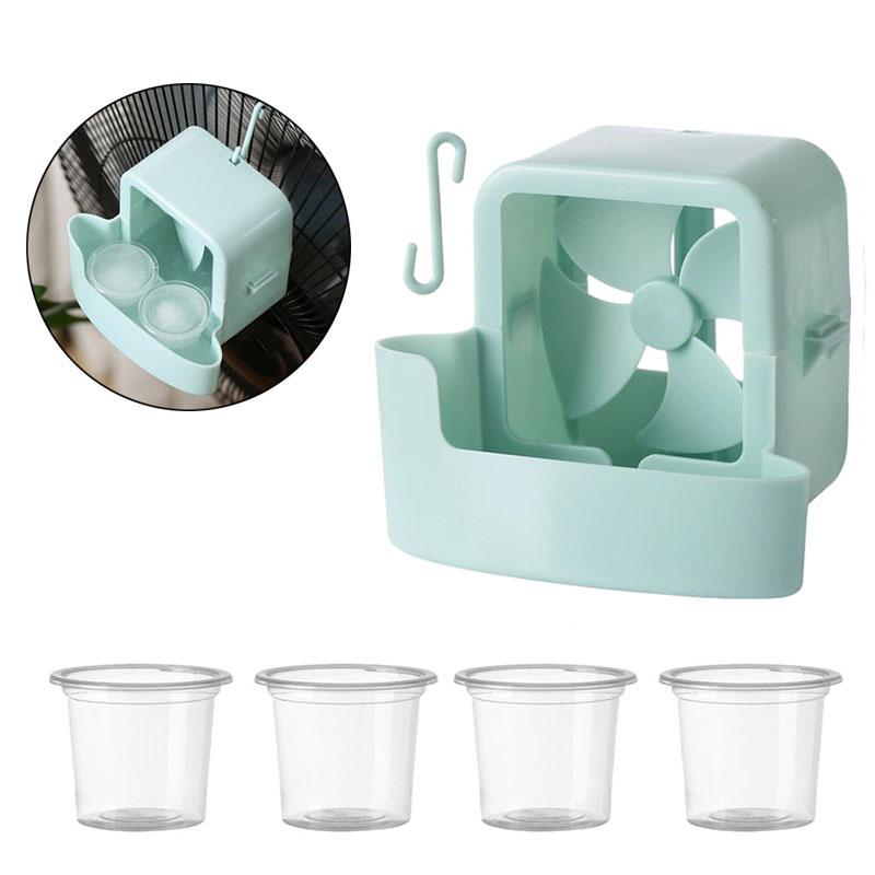 Electric Fan Cooling Storage Box Hanging Fan Cooling Tool With 4 Cup Household Cooling Box Fan Cooler Refrigeration Accessories