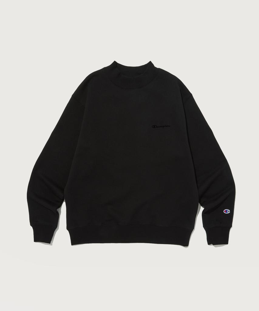 Champion Mock Neck Brushed Sweatshirt Black