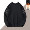 Men's 2025 Plush Lined Round Neck Pullover, Loose Fit Autumn/Winter Long Sleeve Jacket
