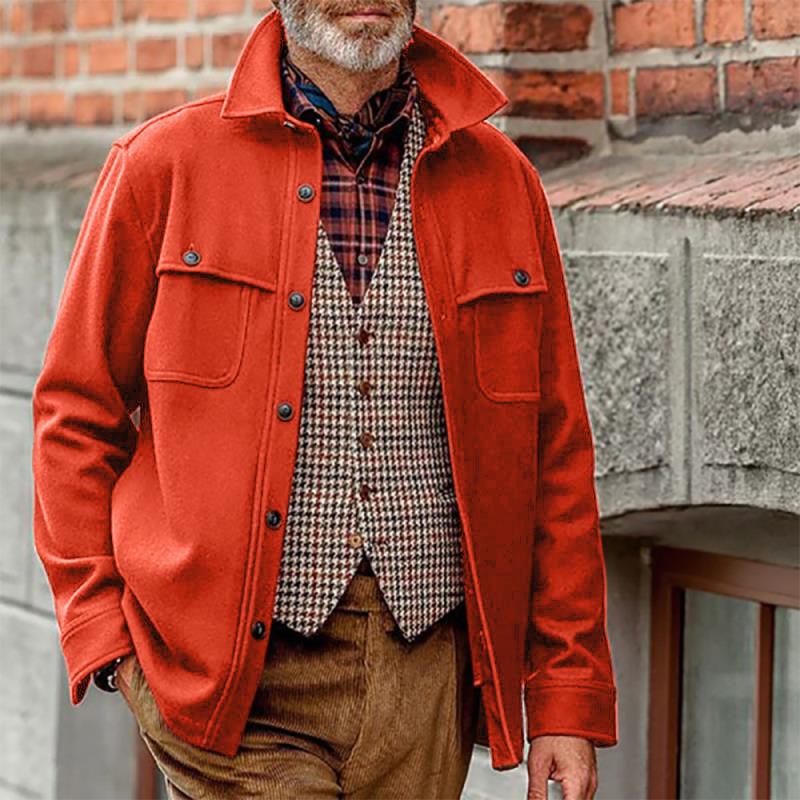 

Мужская однотонная куртка, мужская облегающая однобортная куртка, топ XXXL оранжевый