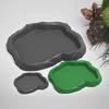 Stone Texture Reptile Feeder Bowl ABS Resin Feeding Bowl Dish New Water Dish Feeder  Pet Crawler