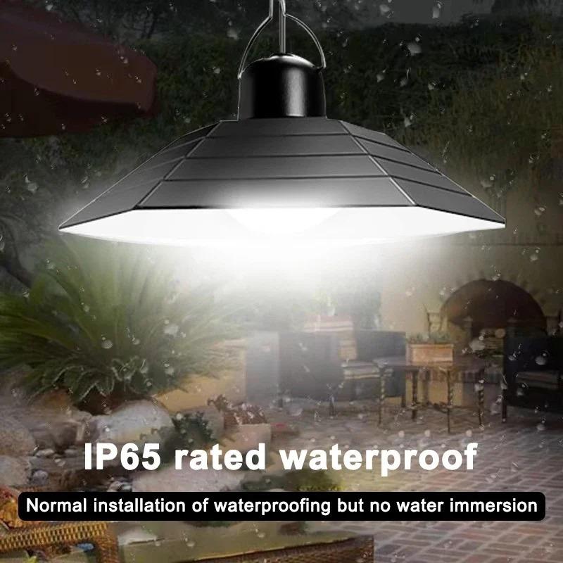 Solar Pendant Light Split Led Solar Powered Lamp White/Warm Light with Remote Control Chandelier Camping Outdoor Garden Lighting