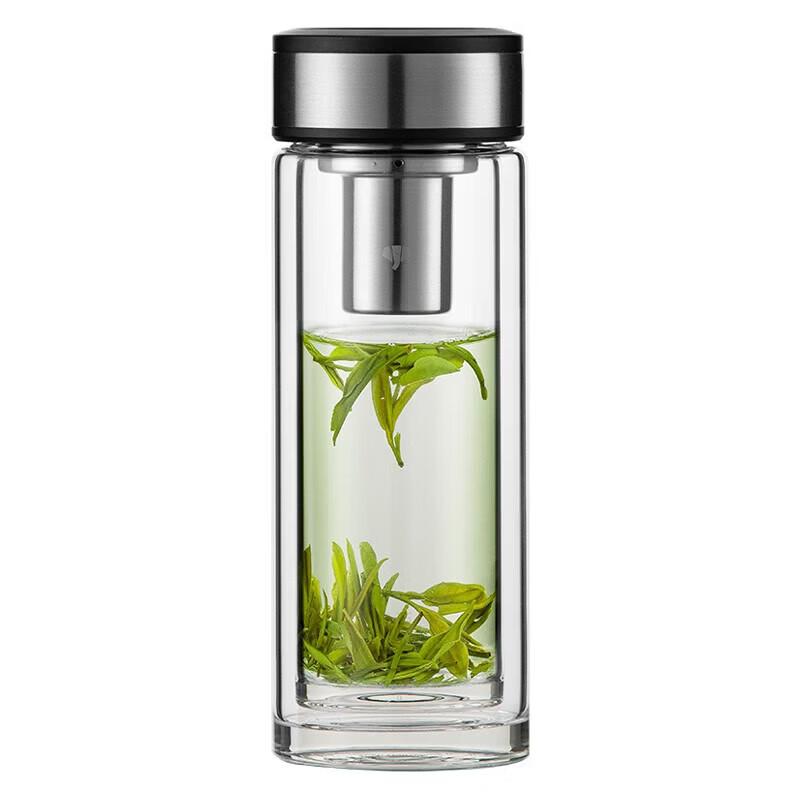 Wanxiang Double-Walled Glass Tea Infuser Tumbler