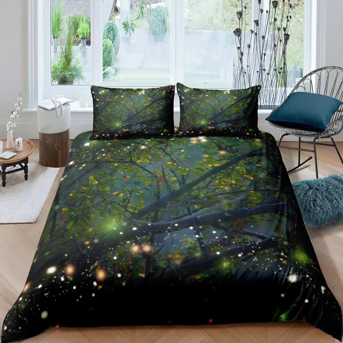

Firefly Soft Duvet Cover Set for Children Kids Young Boys Young Girls Comfortable Quilt Covers Lightweight Down Bedrom Decor 2 Pilowcases 1 Soft Duvet 135*200cm Eu-Single