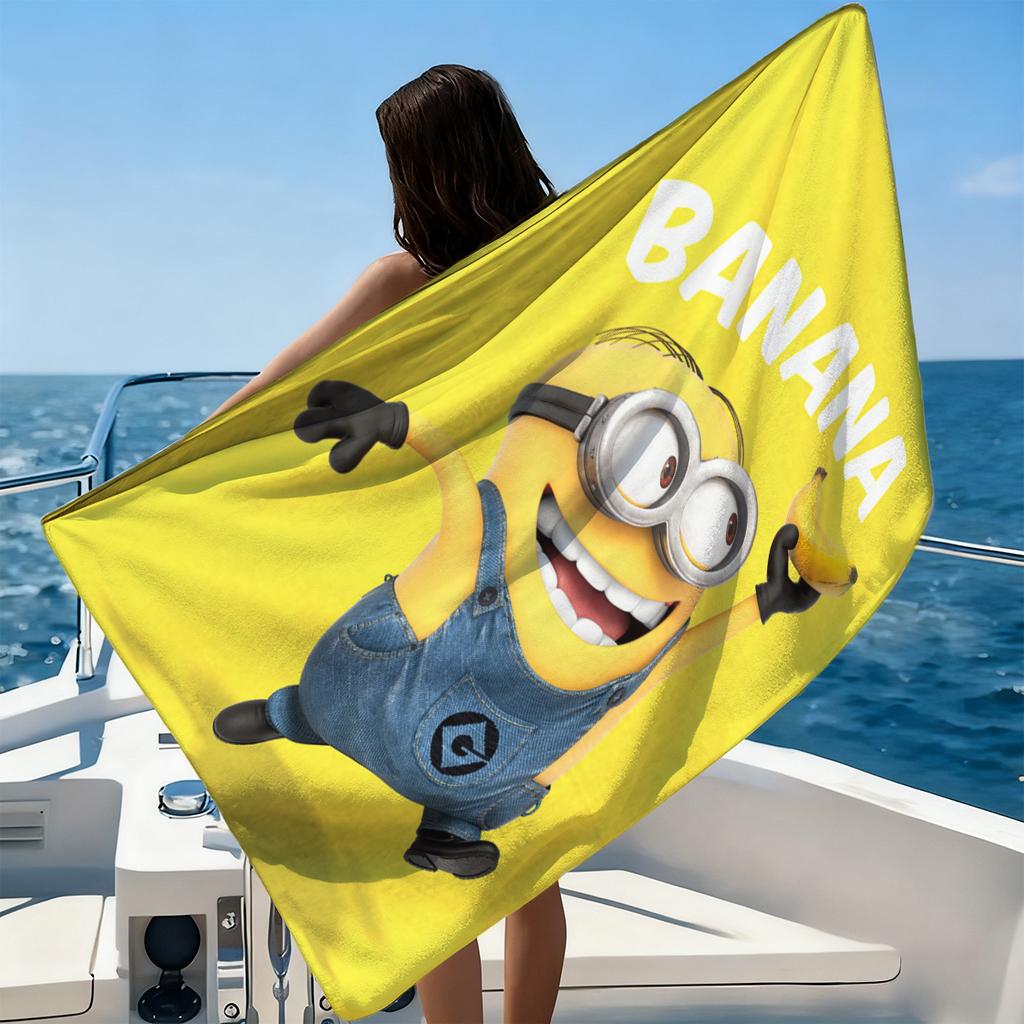 Creatura Carina Occhi Grandi Sorridente Bananamaster Telo da Spiaggia Asciugatura Rapida Adatto per Spiaggia Piscina Palestra Regalo Carino per Amici Famiglie