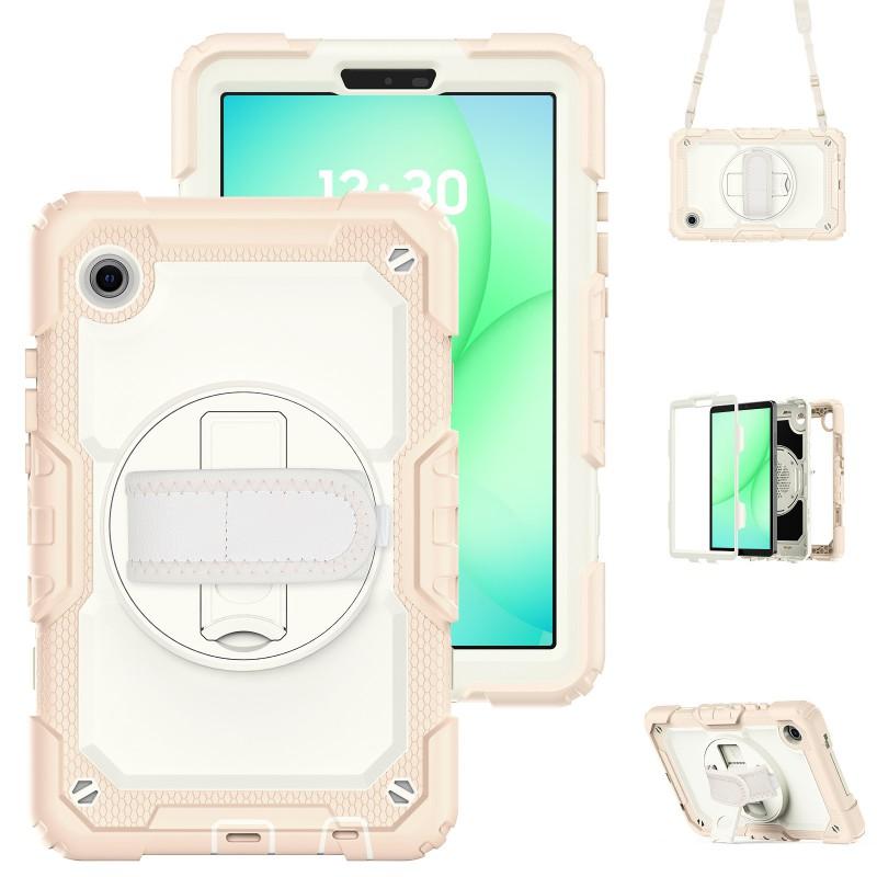 8.7 Inch Tablet Case Galaxy Tab A9 A11 X110 X133 With Silicone Bumper PC Back Shell Hand Strap Kickstand