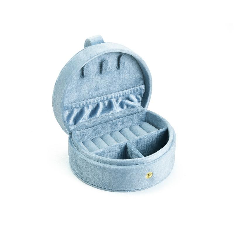 

Double-layer earring ring box, large-capacity special jewelry storage box, travel portable exquisite jewelry box g80;d-shaped creative jewelry box