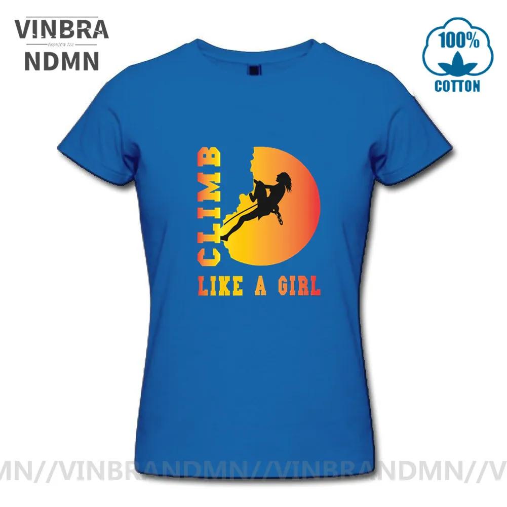 Vintage Rock Climbing T Shirt Unisex Mountain Climber Tshirt Climb Like A Girl Tshirt Slim Fitness Rock Climb Tee Shirt Camiseta