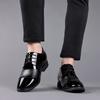 Invisible inner height increase men's shoes pointed bright leather patent leather business dress men's leather shoes leather wedding shoes new men's