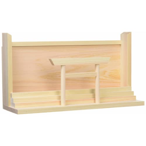 Kamidana No Sato Simple Shinto Shrine with Torii Gate, Omida-fuda Display, Omida-fuda Stand, Omida-fuda Holder, and Shuincho-stand -