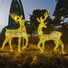 LED Christmas Deer and Cart Outdoor Decorative Lights