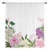 Pfingstrosen Rosen Blume Weiß Sheer Vorhänge für Schlafzimmer Wohnzimmer Dekoration Fenster Vorhang Küche Tüll Voile Organza Vorhänge