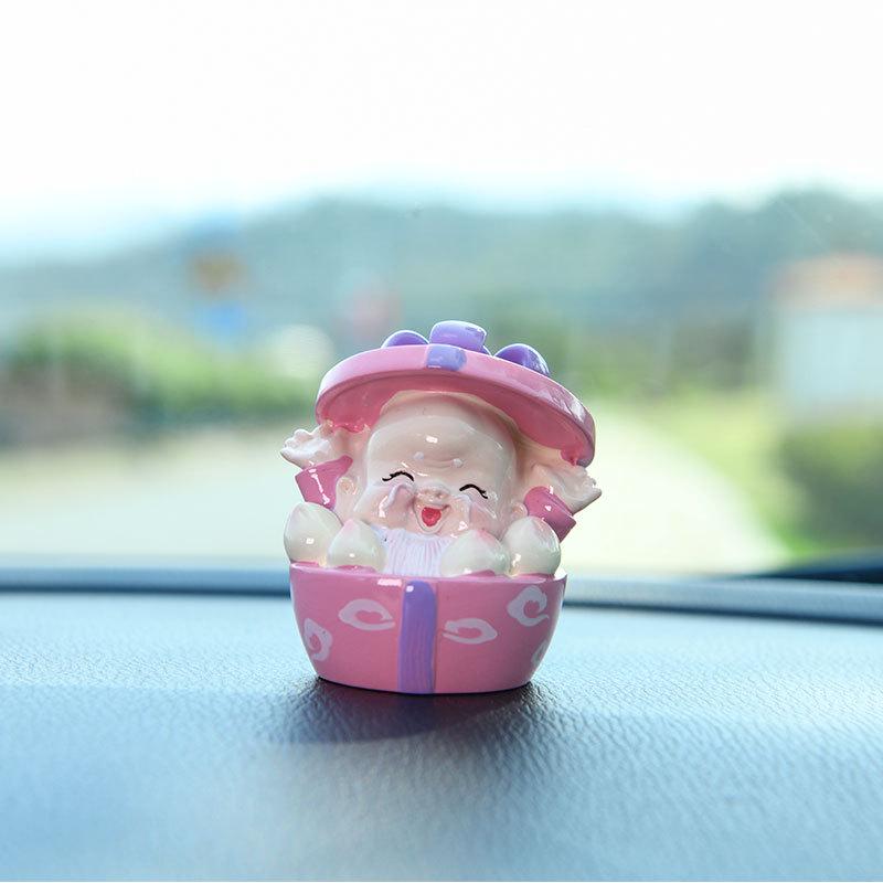 

Creative God of Wealth Ornament - Five Blessings Good Luck Decor for Car or Desk