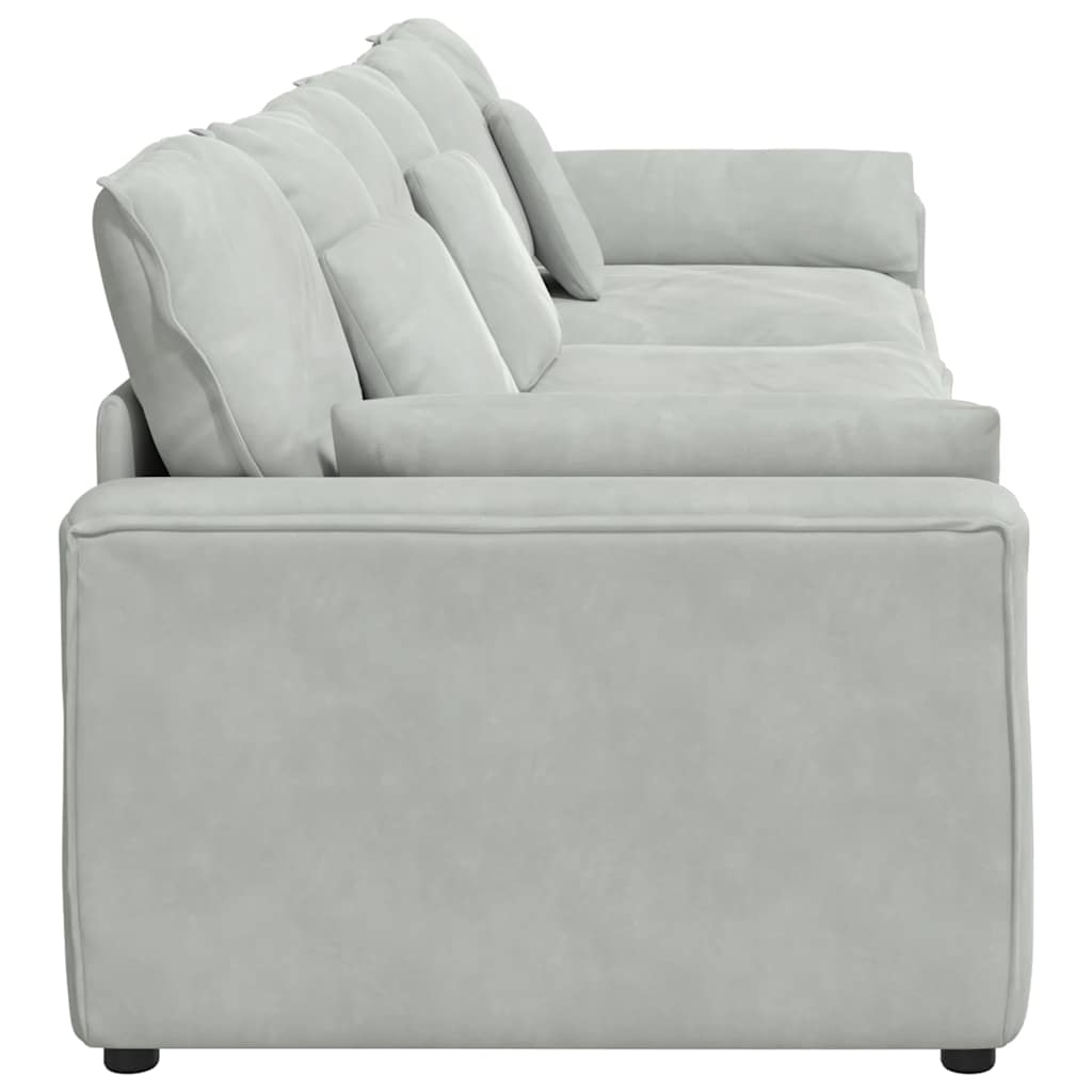 Modular Sofa with Cushions Light Grey