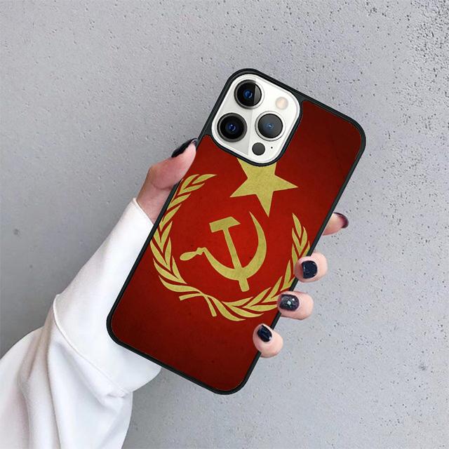 

New Style Russia Soviet Flag Phone Case Cover For iPhone 17 Air 15 16e 14 13 12 Pro Max 11 Pro Max Plus Coque Shell iPhone 11pro