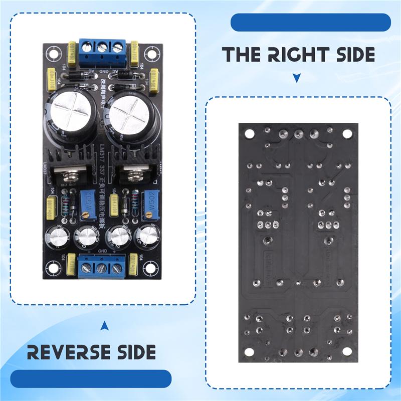 LM317 337 Power Board Adjustable Voltage Regulator Power Supply Positive Negative Dual Power AC-DC 5V 12V 24V