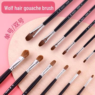 Magritte Black Wolf Pinsel – Acryl, wasserabsorbierend, runder Kopf für Gouache- und Ölmalerei